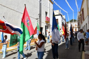 DSC 8221 - Entrada del estandarte y ofrenda floral al Santo Cristo de la Luz en Dalías