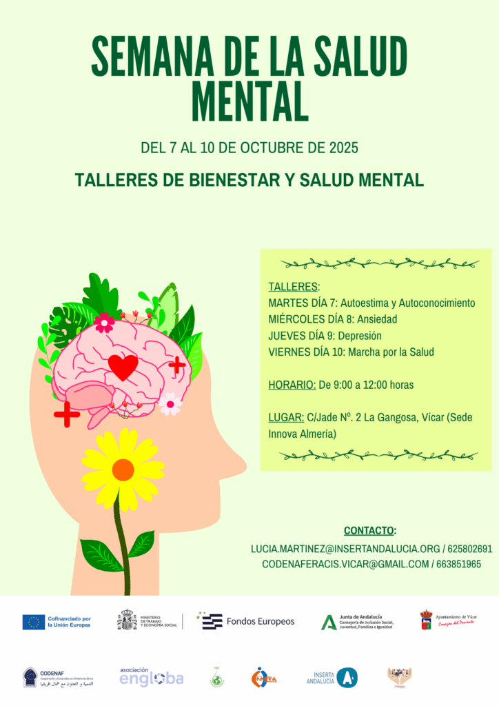 CARTEL SEMANA POR LA SALUD MENTAL 2025 - Vícar se pone 'En Marcha por la Salud Mental' con una semana de talleres y actividades