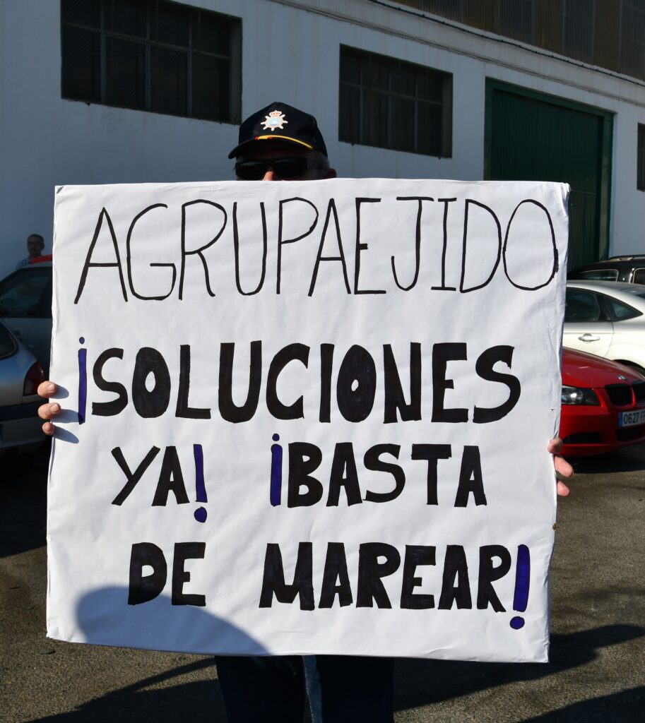 DSC 0043 - Los trabajadores de Agrupaejido se concentran en La Redonda contra el ERTE: "Están desmantelando la empresa"