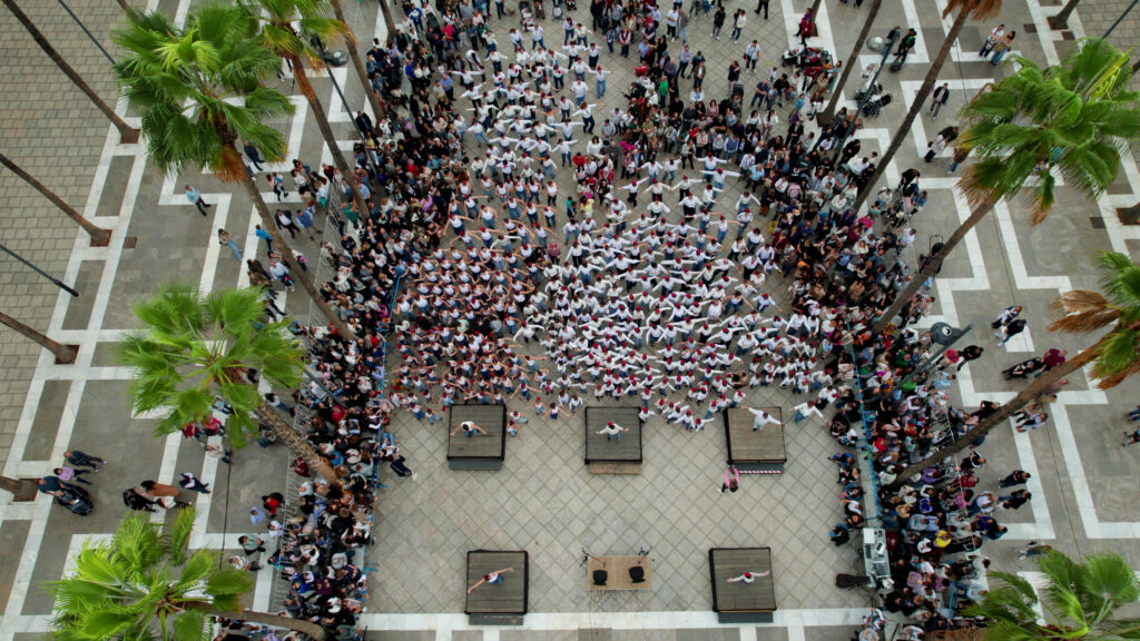 251115 GRAN FLASHMOB FLAMENCO 3 - Un gran flashmob y una original lectura de manifiesto ‘pintan’ de flamenco El Ejido