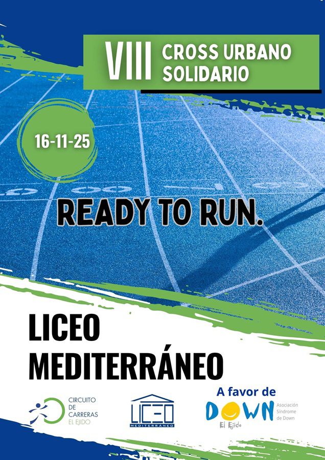 CARTEL - Abiertas las inscripciones para el VIII Cross Solidario Liceo Mediterráneo del 16 de noviembre 