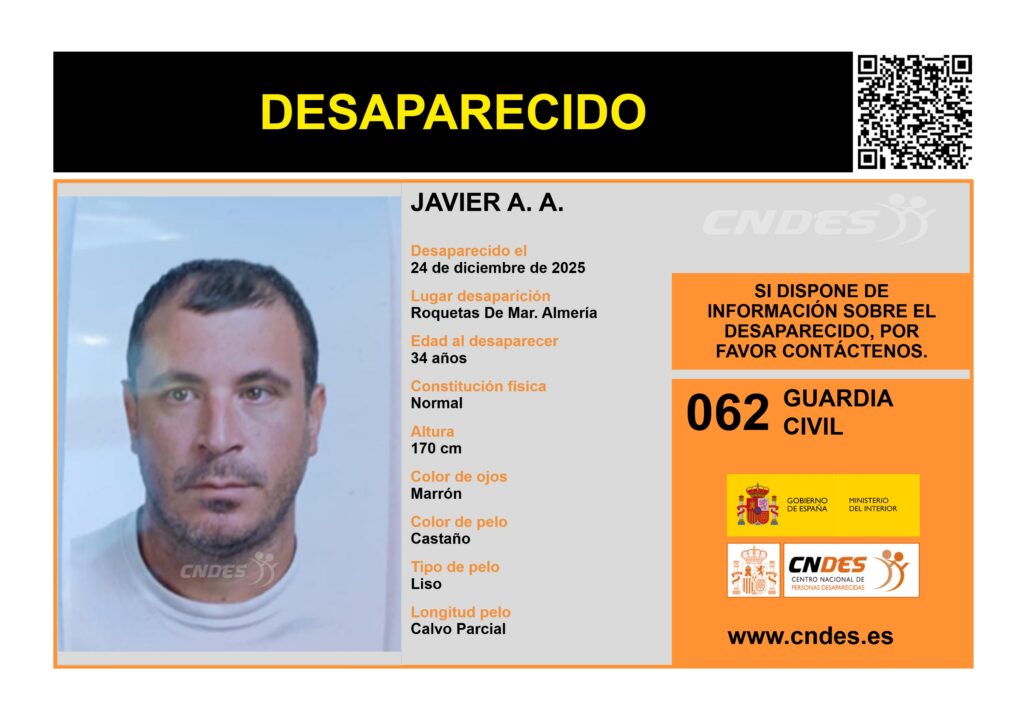 cartel JavierAA - Desaparecida una menor de 14 años en Vícar desde el 27 de diciembre