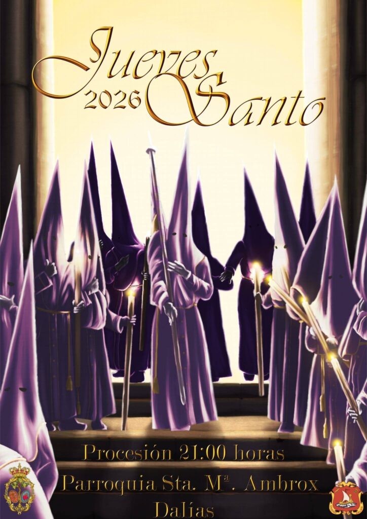 645511327 932694259512624 6680863291282061208 n - La Hermandad de Ntro. Padre Jesús Nazareno de Dalías presenta su cartel anunciador para Semana Santa