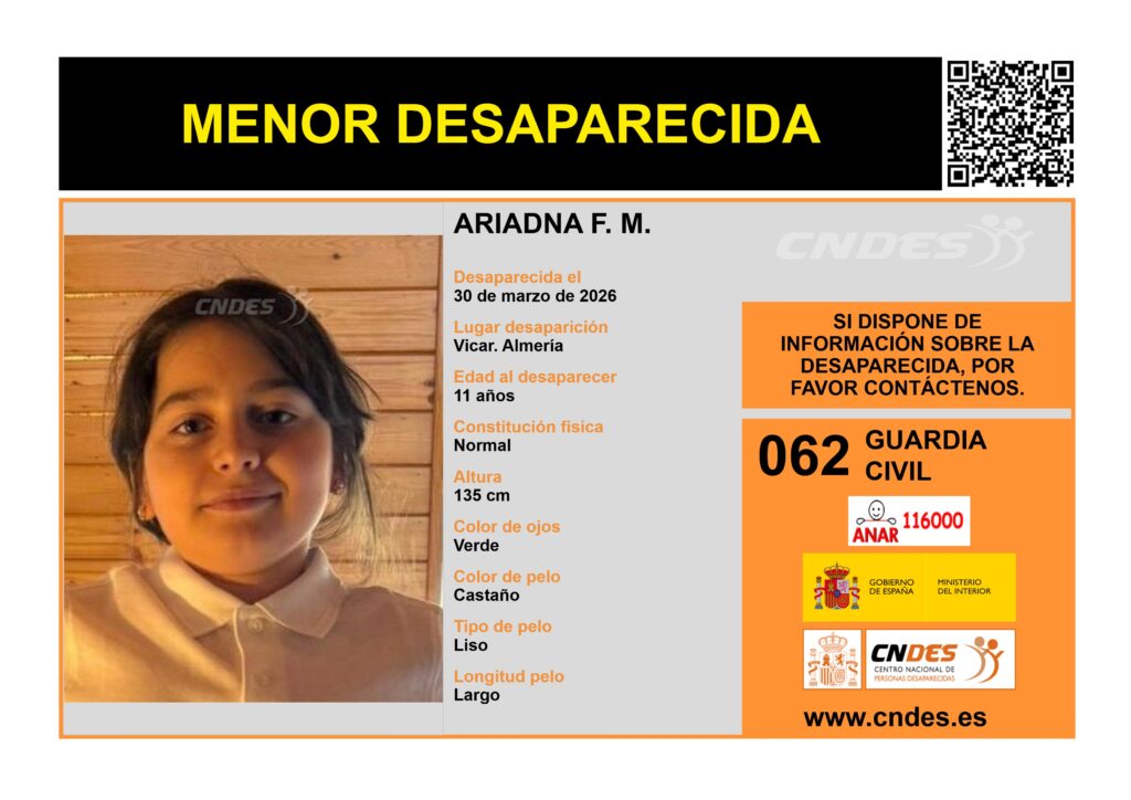 Una Niña De 11 Años Lleva Casi Un Mes Desaparecida En Vícar - D-Cerca