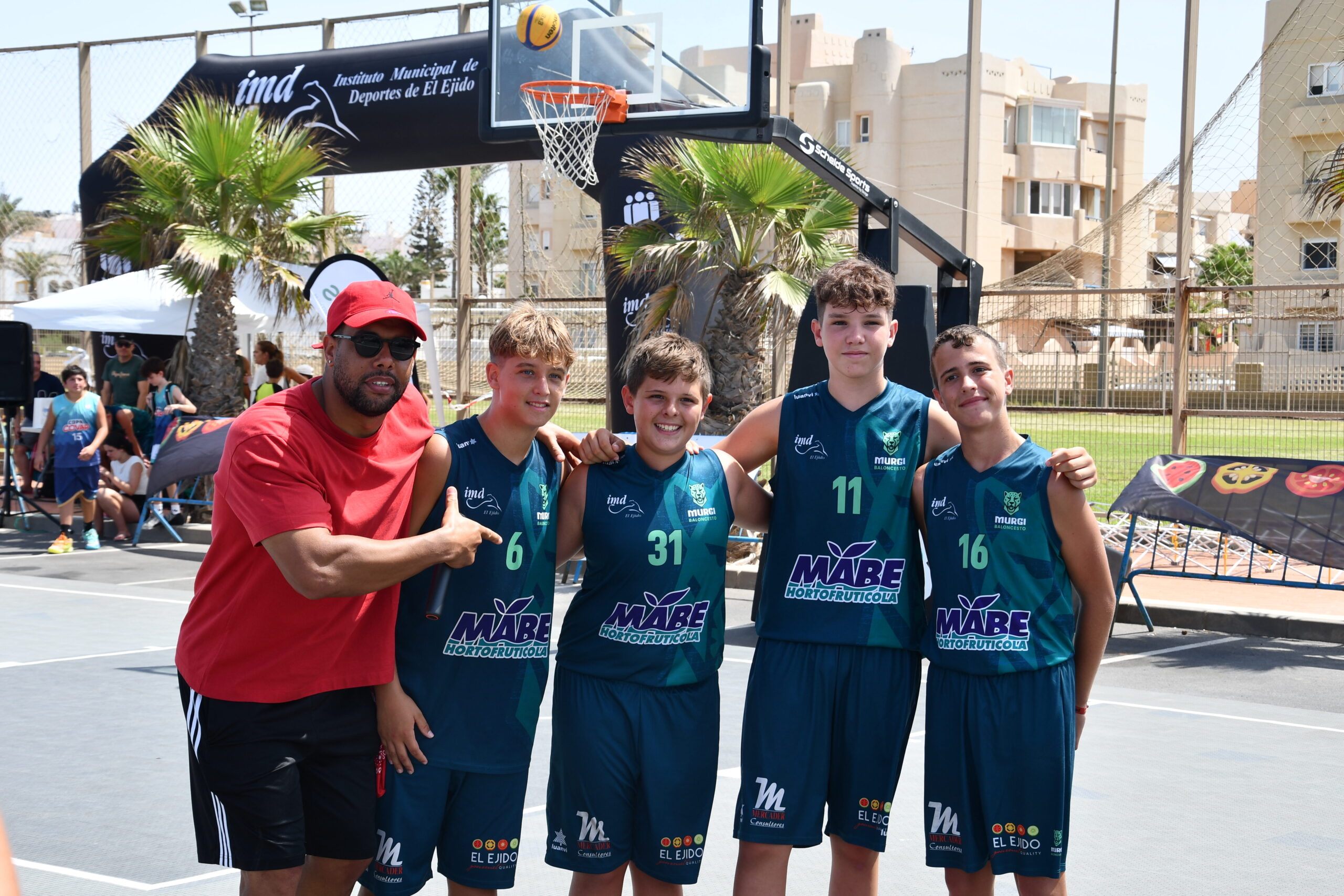 Ganadores concurso de triples edited scaled - Galería: I Torneo FIBA Almerimar 3x3 - U13 masculino