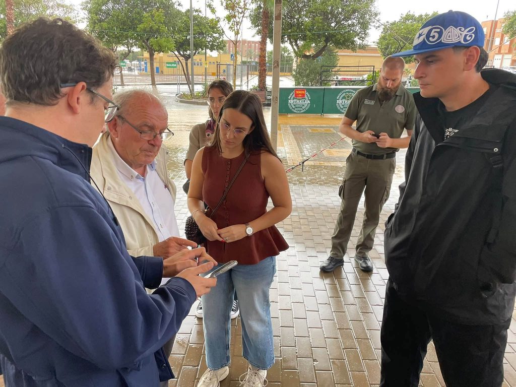 Bonilla supervisa los desperfectos de la lluvia 1024x768 1 - El Ejido seguirá en alerta naranja hasta medianoche, tras registrar más de un centenar de incidencias
