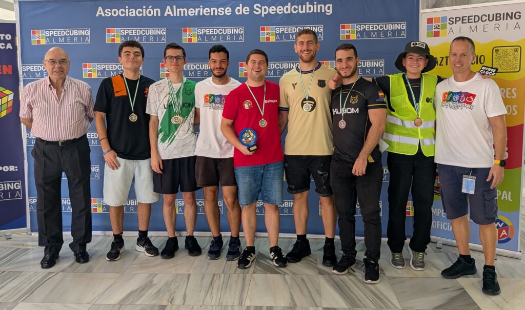 TODOS LOS PREMIADOS - El ejidense Marco Criado logra la segunda mejor marca nacional de Square-1 en el Poniente Almeriense Open de Speedcubing