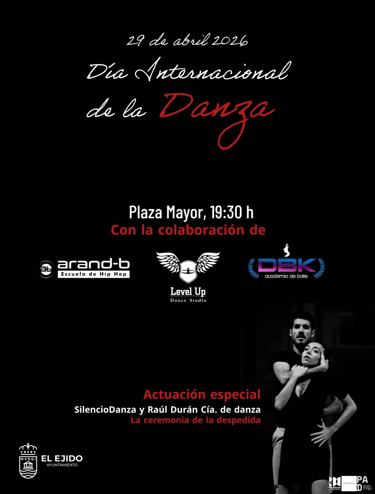 El Ejido celebrará el Día Internacional de la Danza con un gran espectáculo en la Plaza Mayor