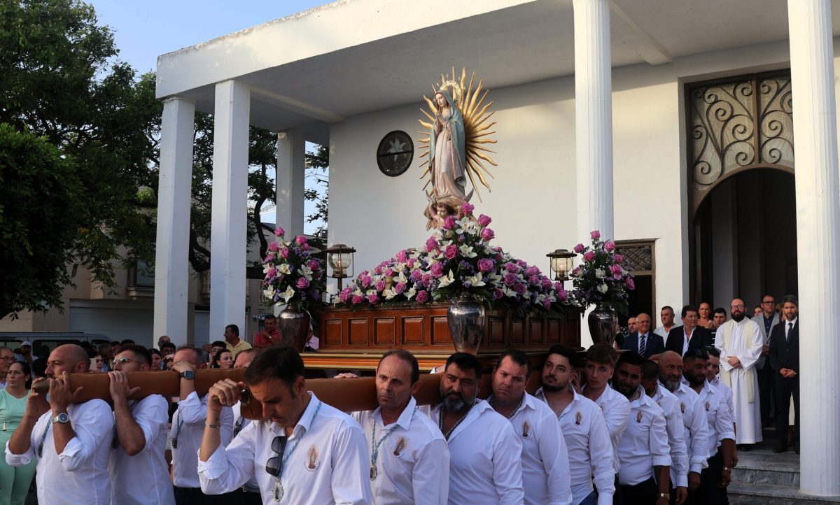 Procesión de la Virgen de Guadalupe en Matagorda. /DC