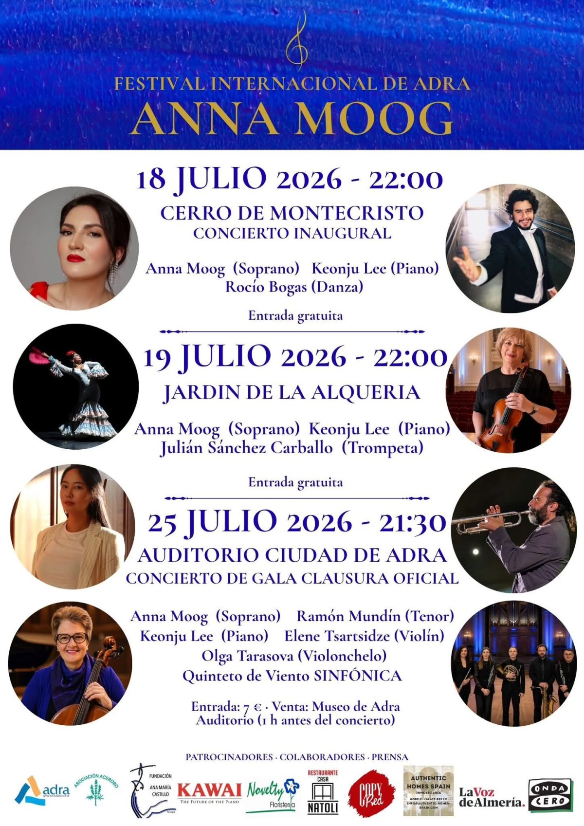 Cartel con la programación del evento. /DC