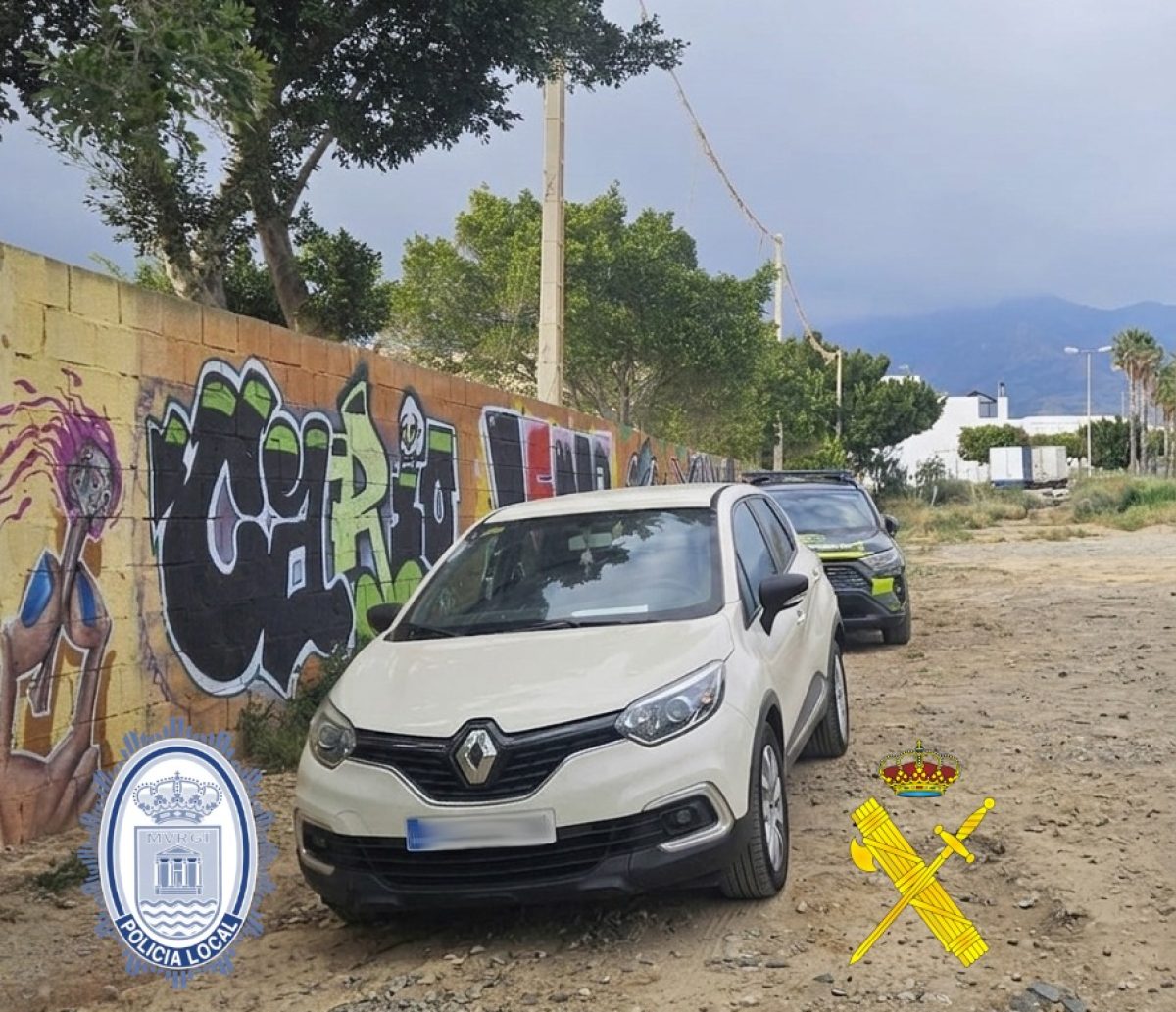 Vehículo recuperado por los agentes ejidenses. /DC