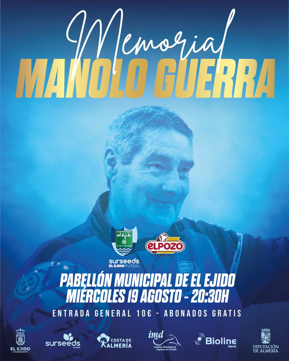 Cartel del partido del próximo miércoles.