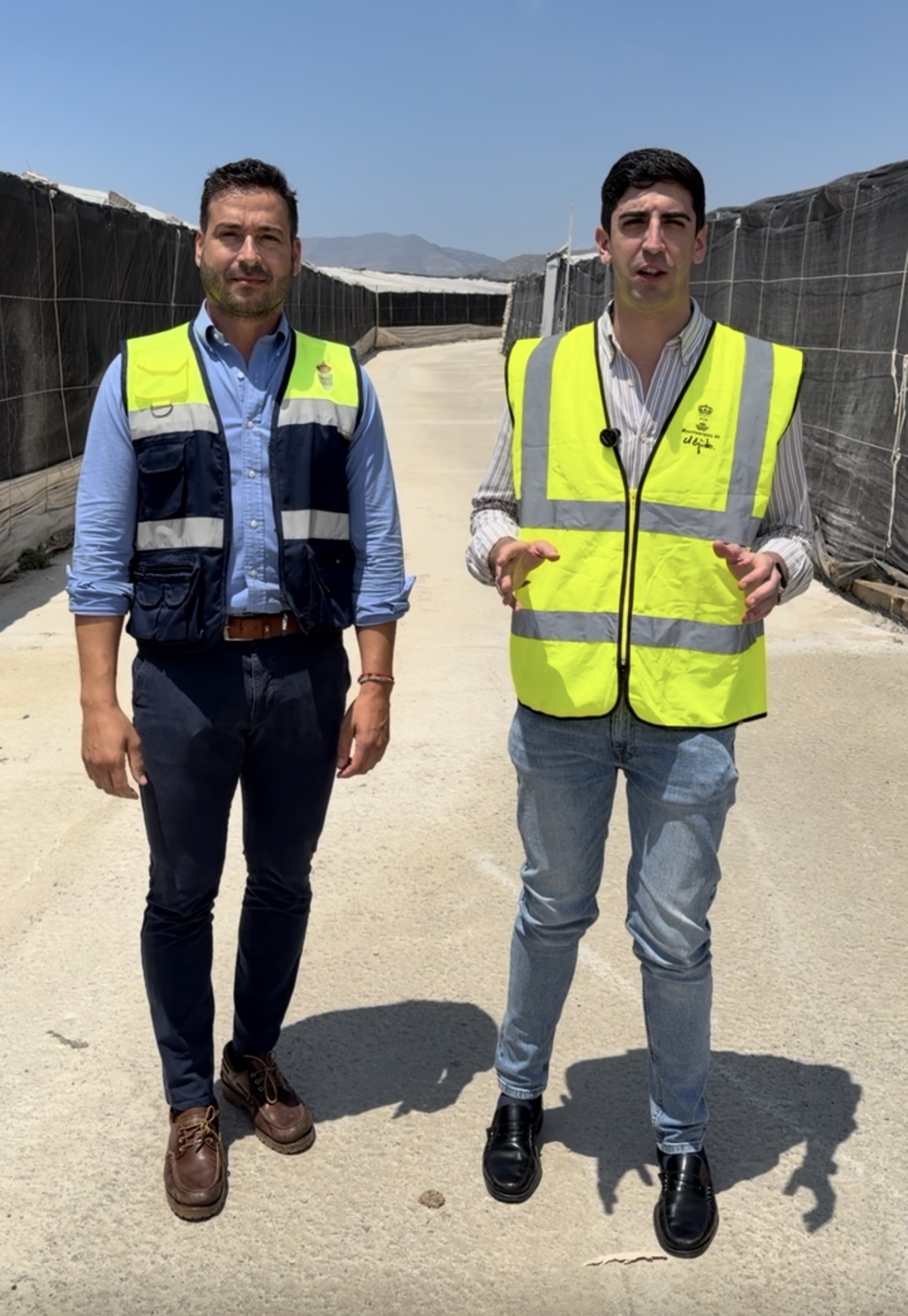 Los concejales de Agricultura, Manuel Martínez, y de Obras Públicas, Mantenimiento y Servicios, David Fernández