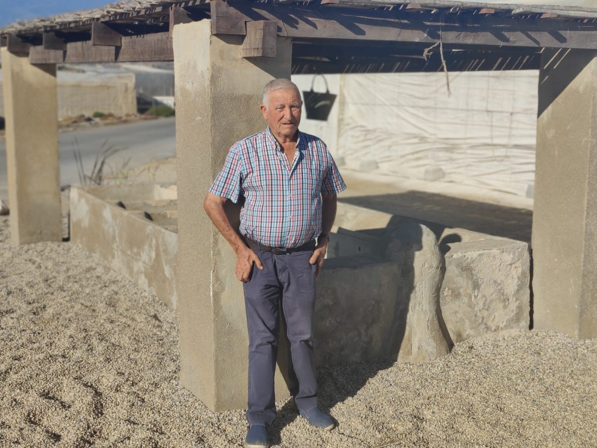 José López Sevilla en los lavaderos del pozo del Alcalde en Guardias Viejas.