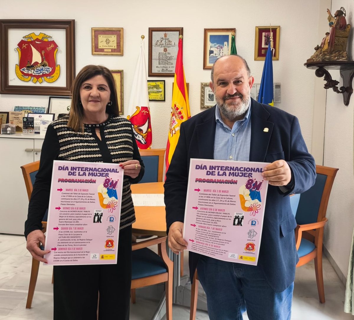 La edil de Cultura María Dolores Gómez y el alcalde Francisco Lirola. /DC