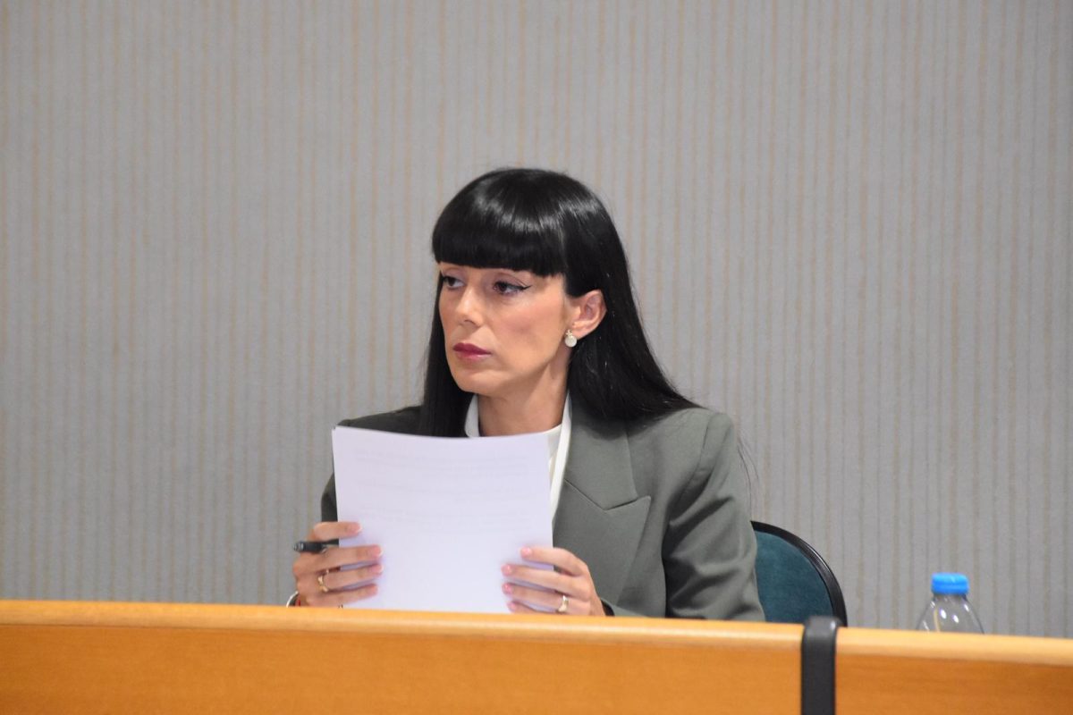 Beatriz Sánchez, portavoz de Vox El Ejido, durante el último Pleno