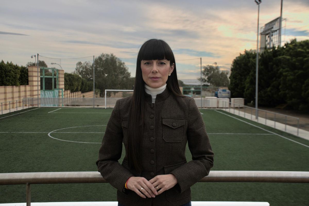 Beatriz Sánchez en el estadio de Santo Domingo