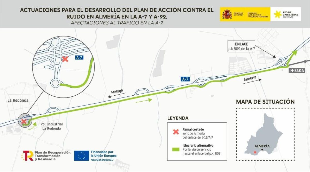 Plano de las obras a su paso por El Ejido. /DC