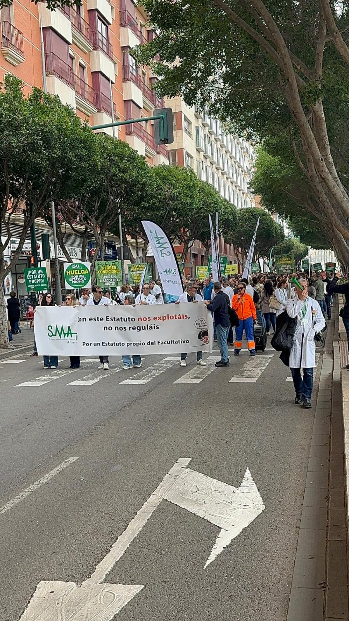 Manifestación del Sindicato Médico el 18 de febrero. / J. V. S.