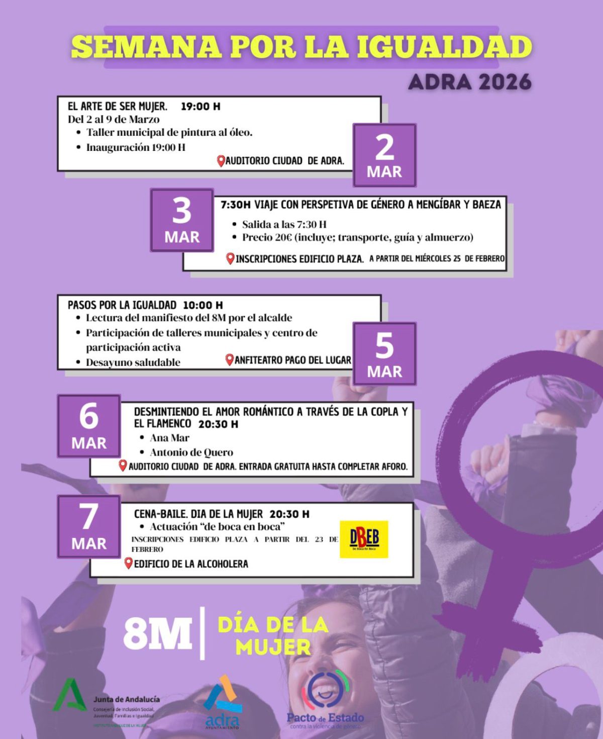 Actividades de la Semana por la Igualdad en Adra. /DC de