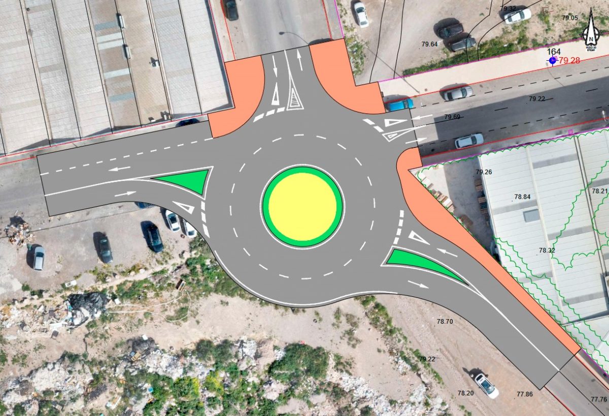 El gobierno municipal aprueba el proyecto de la nueva rotonda del polígono de La Gangosa para mejorar el tráfico y la seguridad en la zona