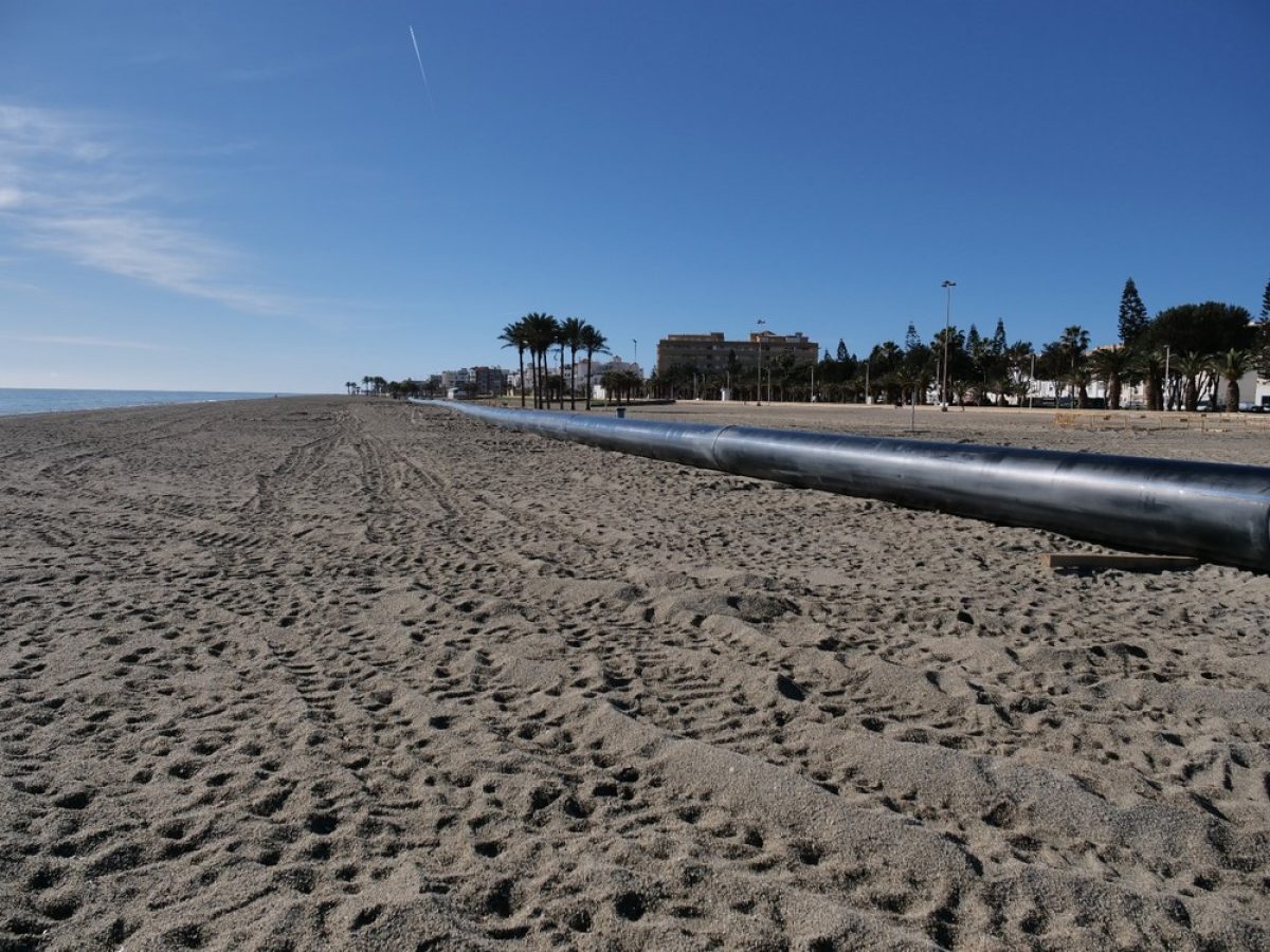 Roquetas de Mar avanza en las obras de la estación de bombeo de aguas pluviales en la Avenida Sudamérica
