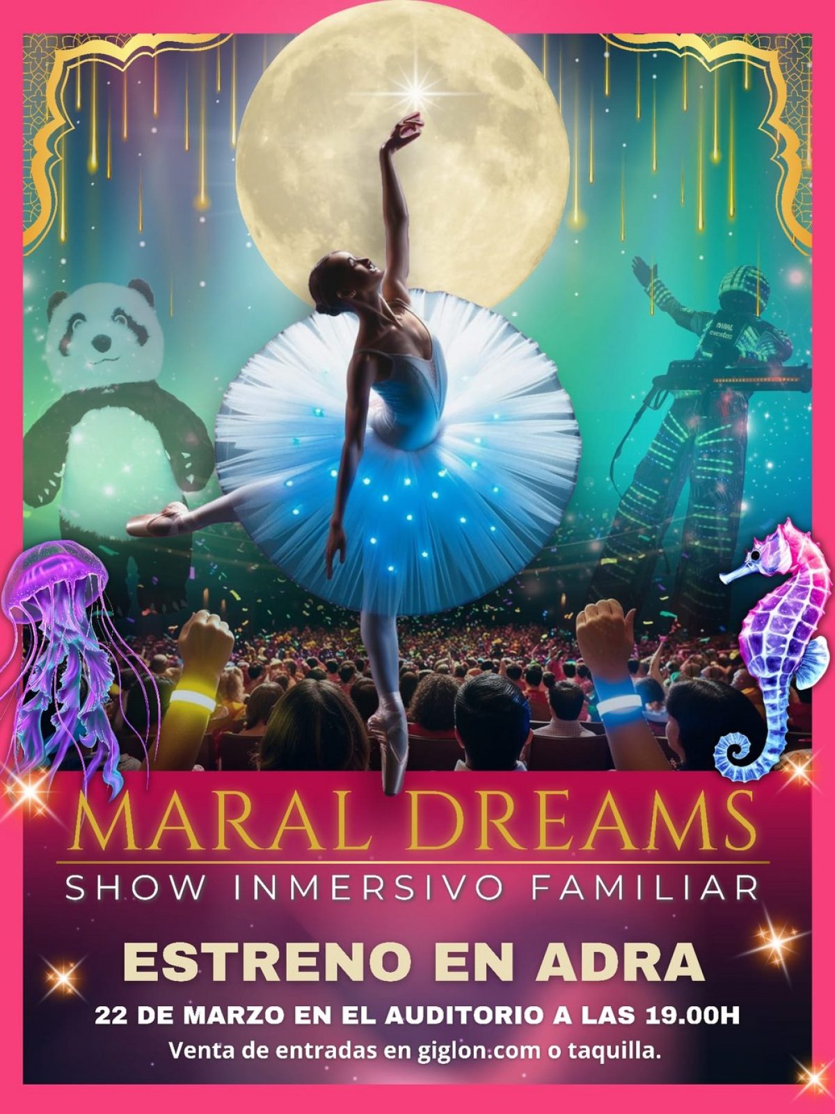 El Auditorio Ciudad de Adra acoge el 22 de marzo un espectáculo inmersivo y familiar de Maral Events