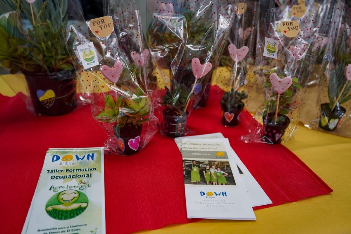 El taller AgroIntegra de Down El Ejido regresa al Mercado de Abastos de El Ejido por San Valentín