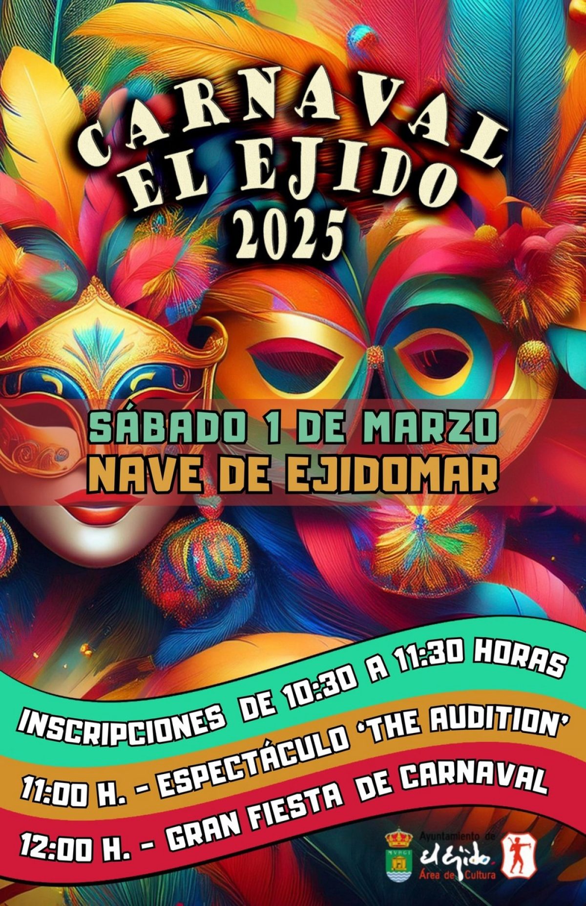La Fiesta del Carnaval de El Ejido se vivirá el sábado en la Nave de Ejidomar para esquivar al mal tiempo