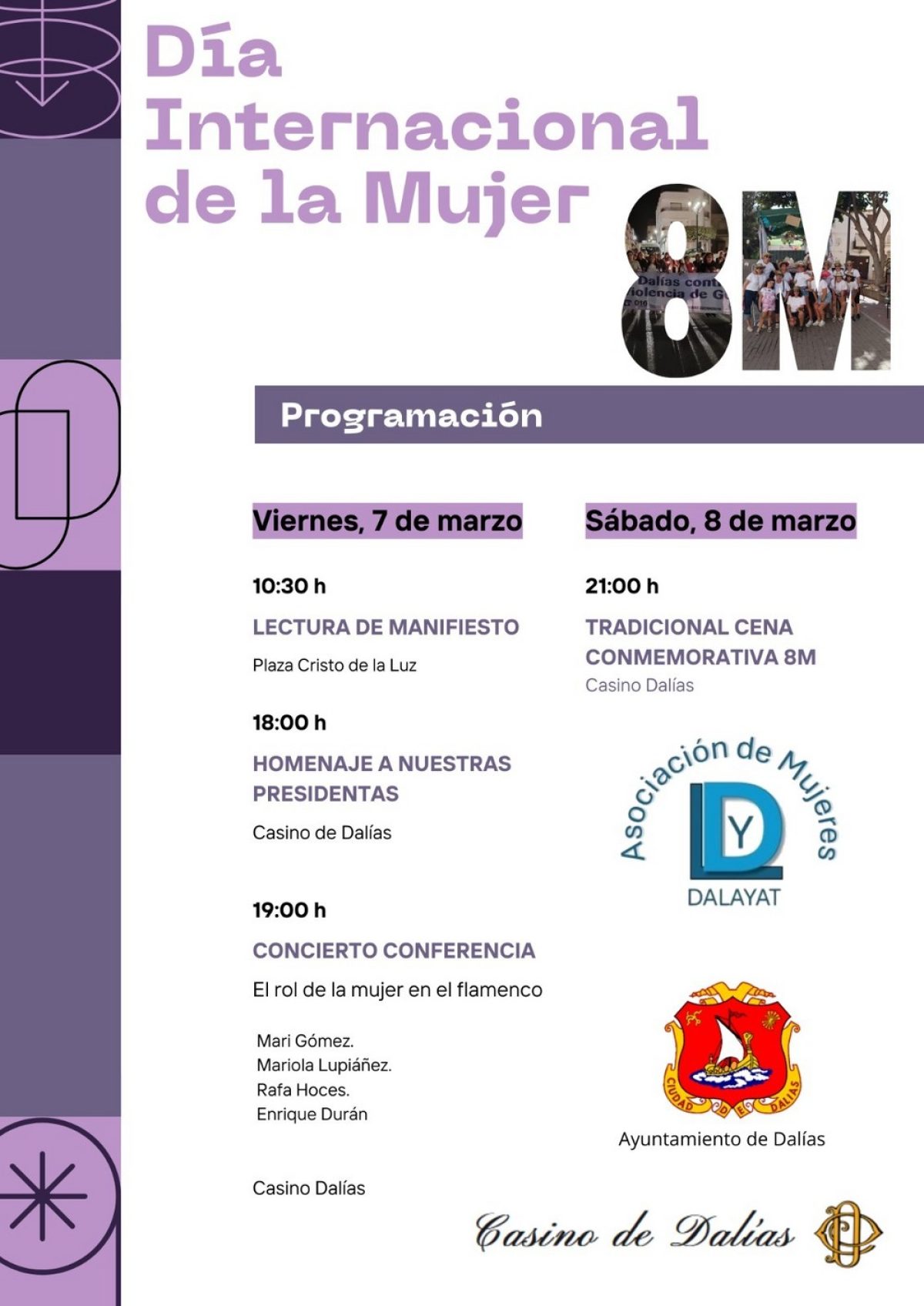 Dalías conmemora el Día Internacional de la Mujer con una amplia programación