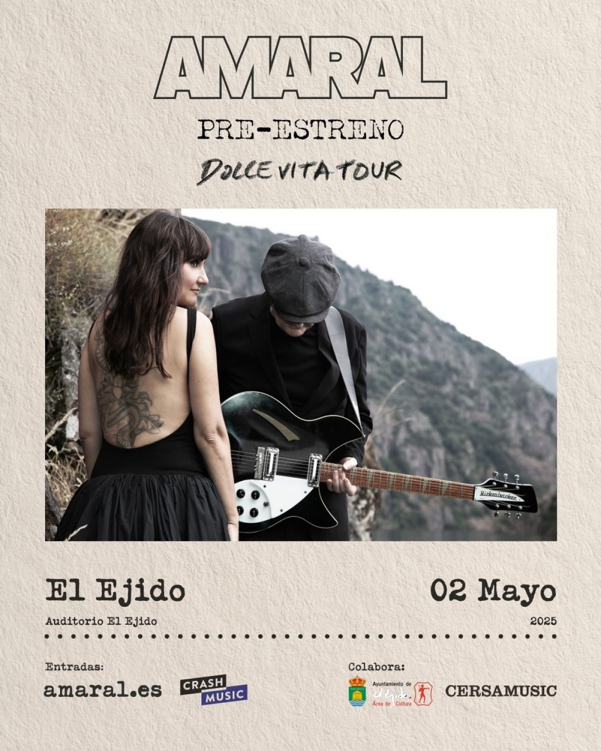 Amaral estrenará su esperado \'Dolce Vita Tour\' en El Ejido el próximo 2 de mayo
