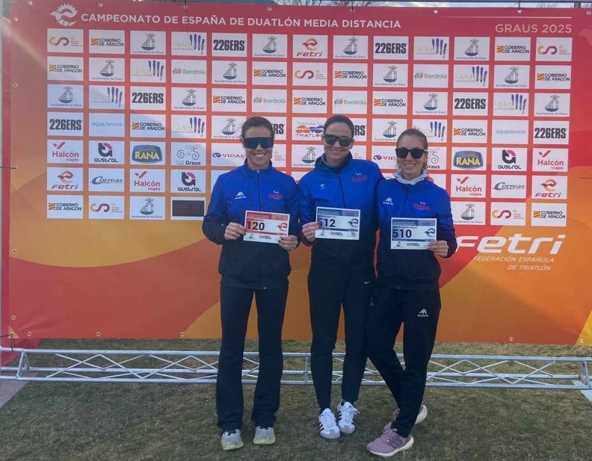 El Club Deportivo Galosport de Roquetas logra tres medallas el Campeonato de España de Duatlón de Media Distancia