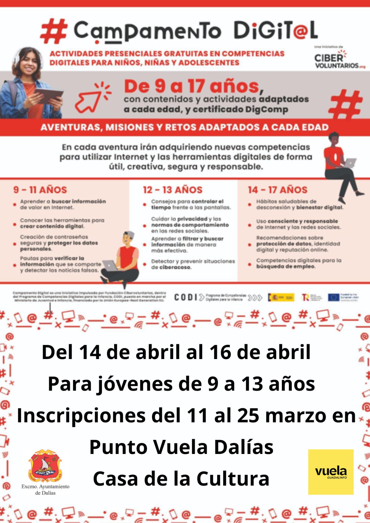 El Ayuntamiento de Dalías volverá a activar el Campamento Digital para jóvenes de entre 9 y 13 años