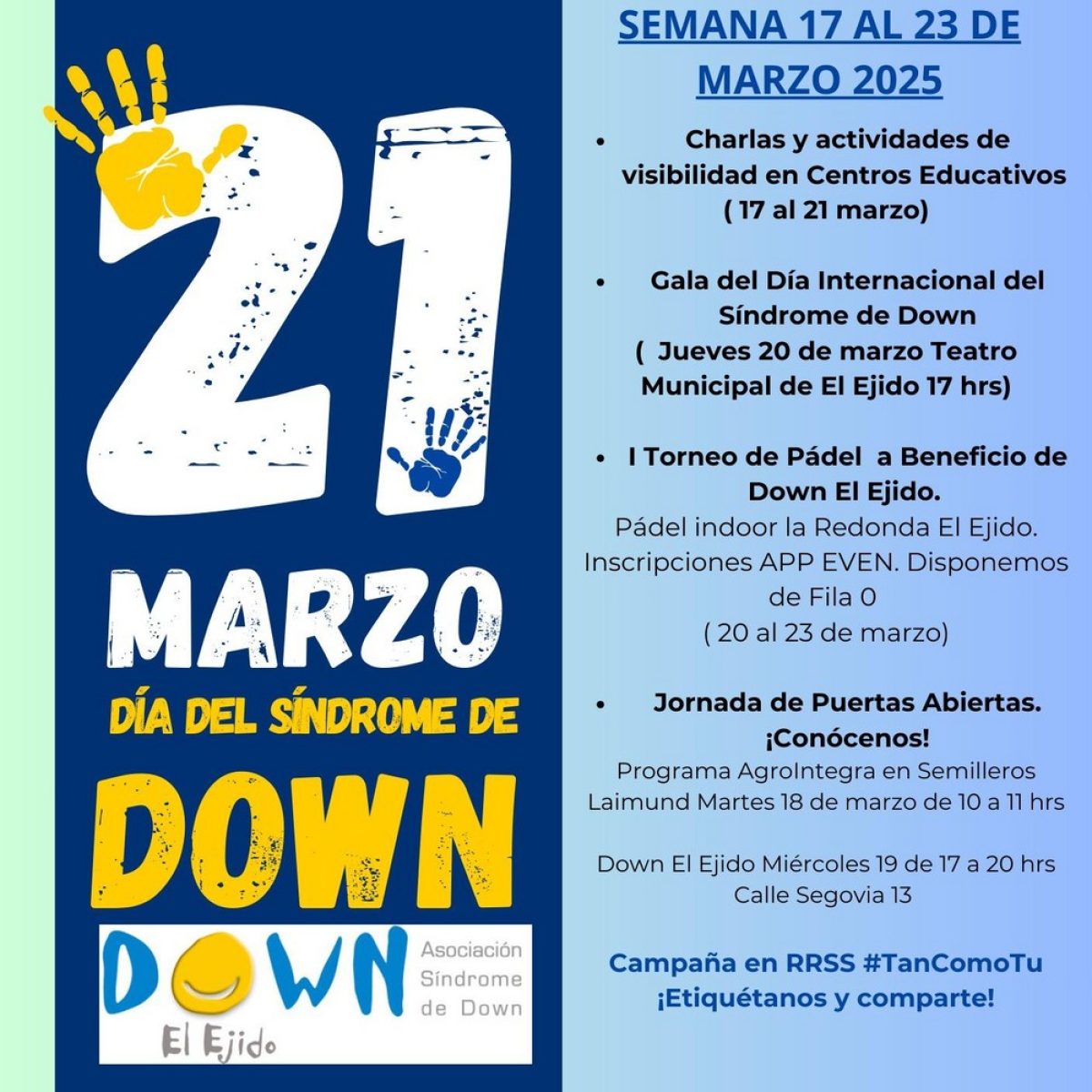 El Teatro Municipal acoge este jueves la Gala de Down El Ejido