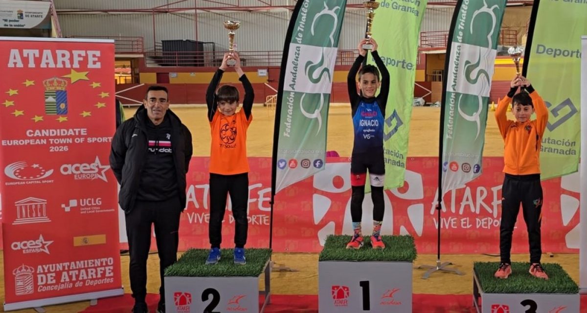 Aarón Barrionuevo, del Triatlón El Ejido, tercero en el Duatlón de Atarfe
