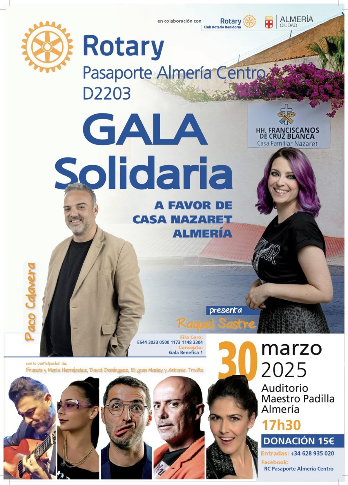 El Audiorio Maestro Padilla acoge una gala benéfica en favor de Casa Nazaret