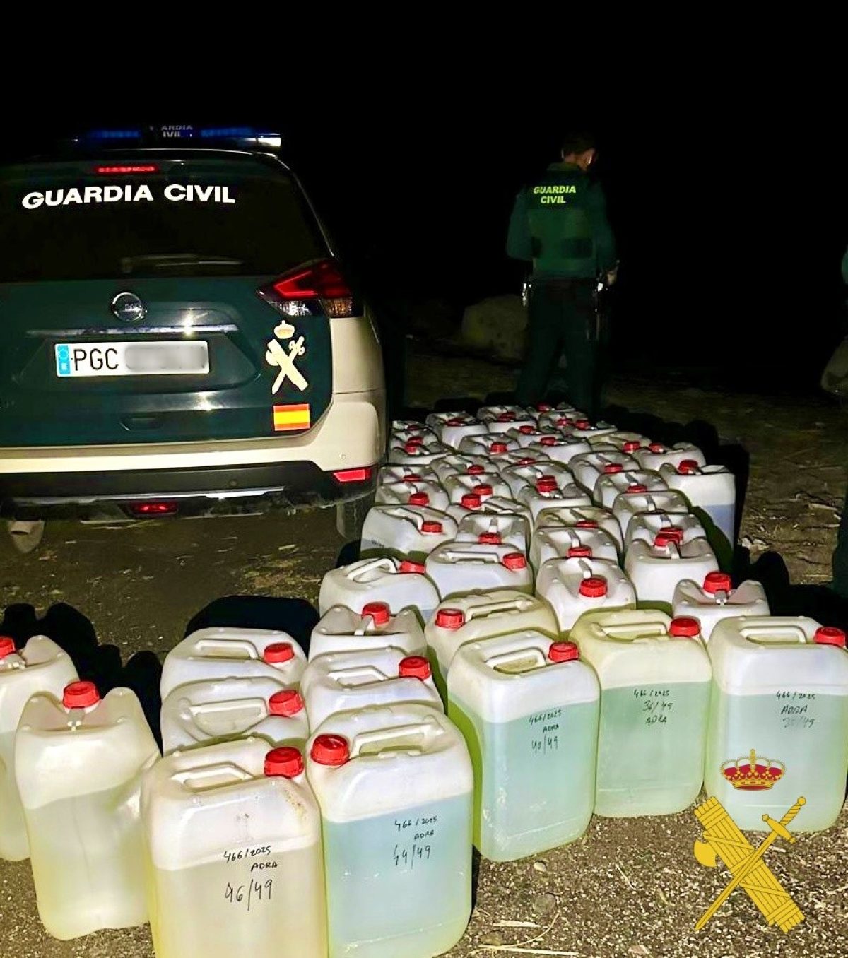 La Guardia Civil desmantela un punto de suministro para narcolanchas en Adra