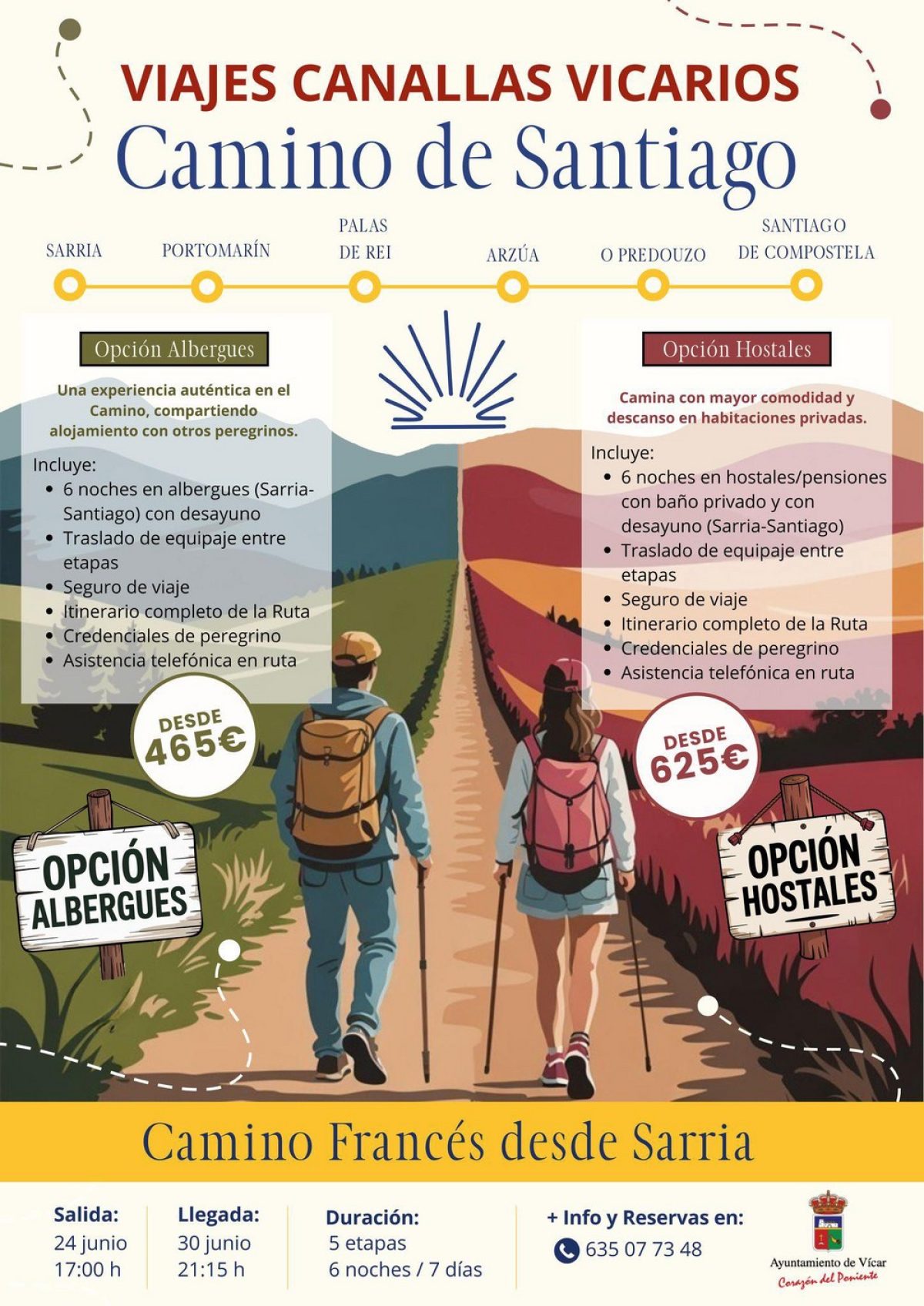 Los Viajeros Canallas de Vícar se van al Camino de Santiago