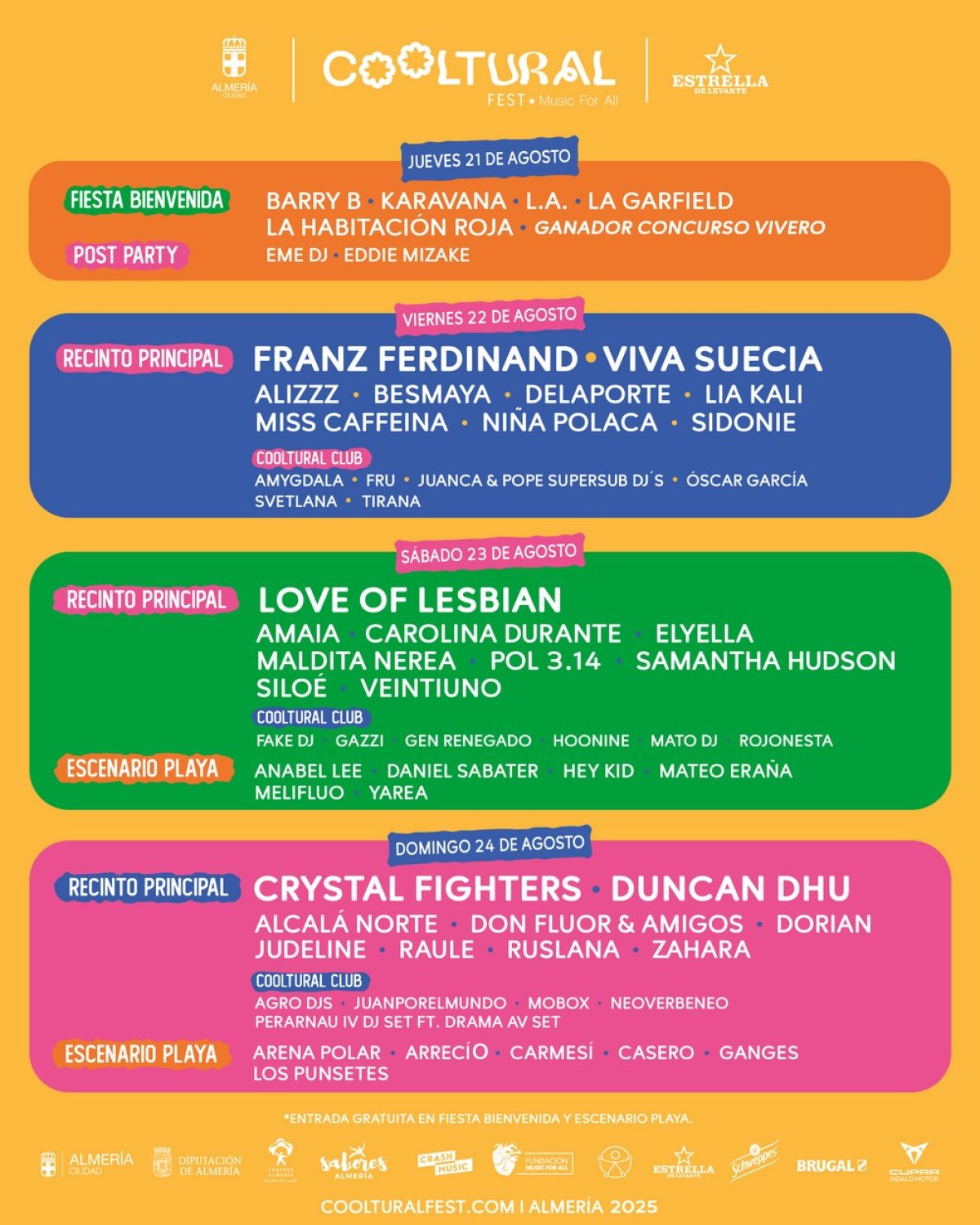 Cooltural Fest da un nuevo paso para su edición más internacional y desvela la distribución del cartel por días