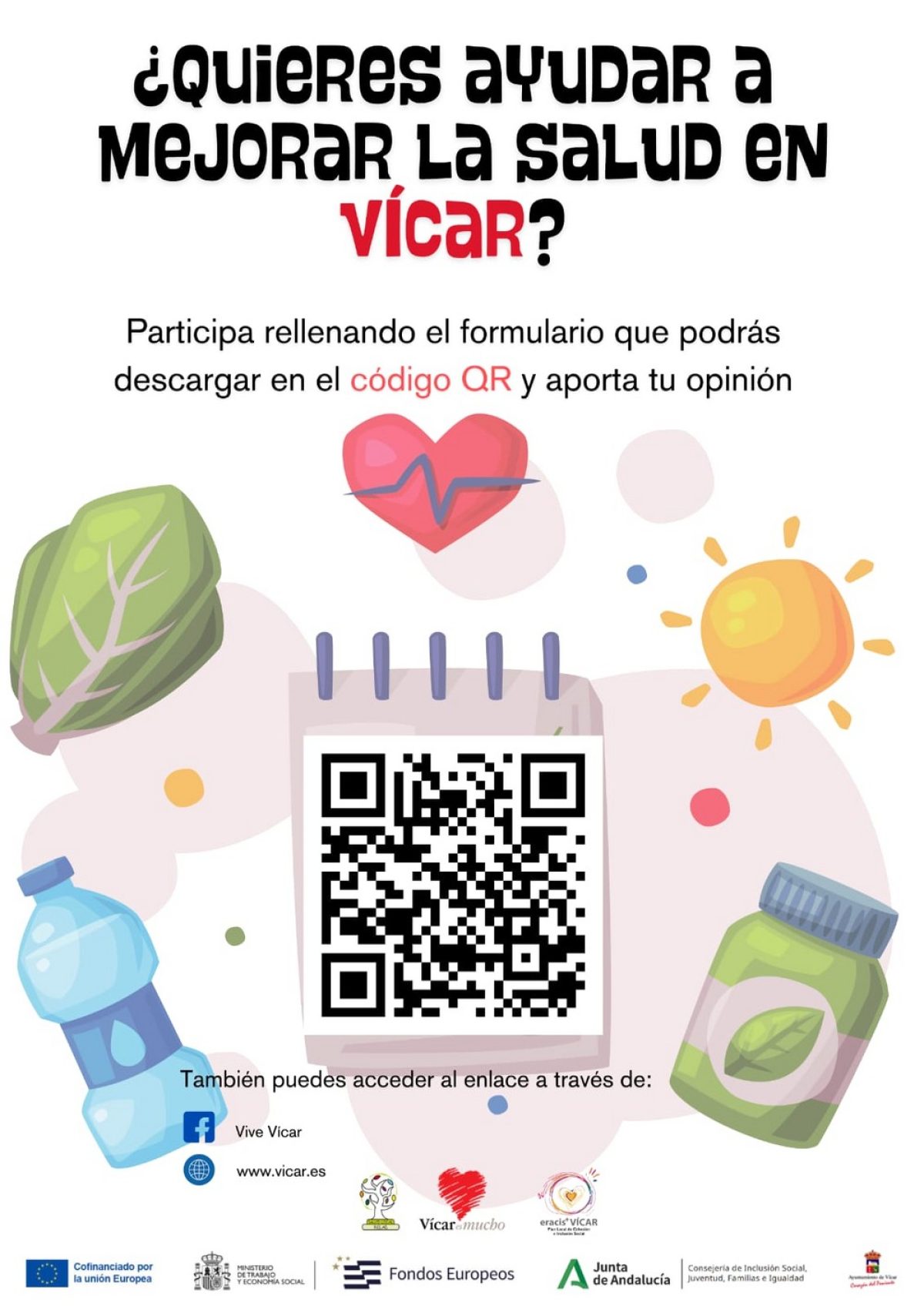 El Ayuntamiento de Vícar solicita colaboración ciudadana para elaborar el II Plan Local de Salud