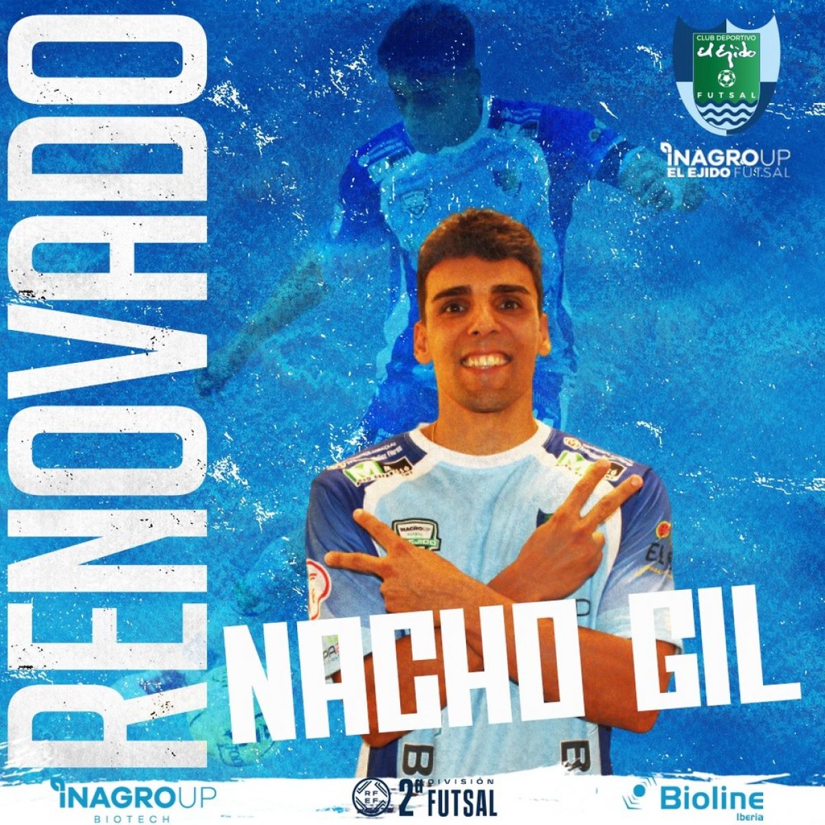 Nacho Gil seguirá una temporada más vistiendo la camiseta del CD El Ejido FS
