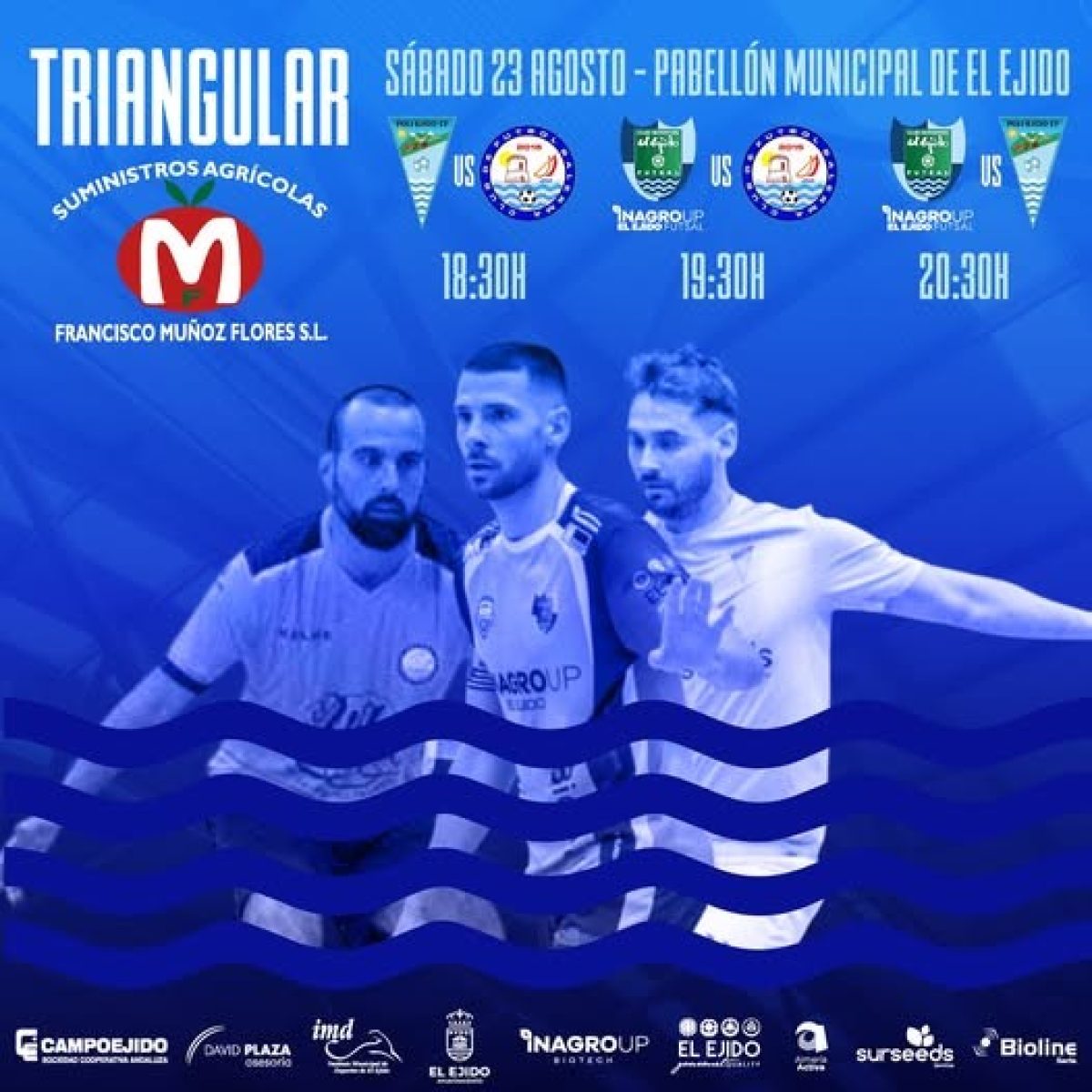 El fútbol sala vuelve al Pabellón de El Ejido este 23 de agosto con un torneo triangular