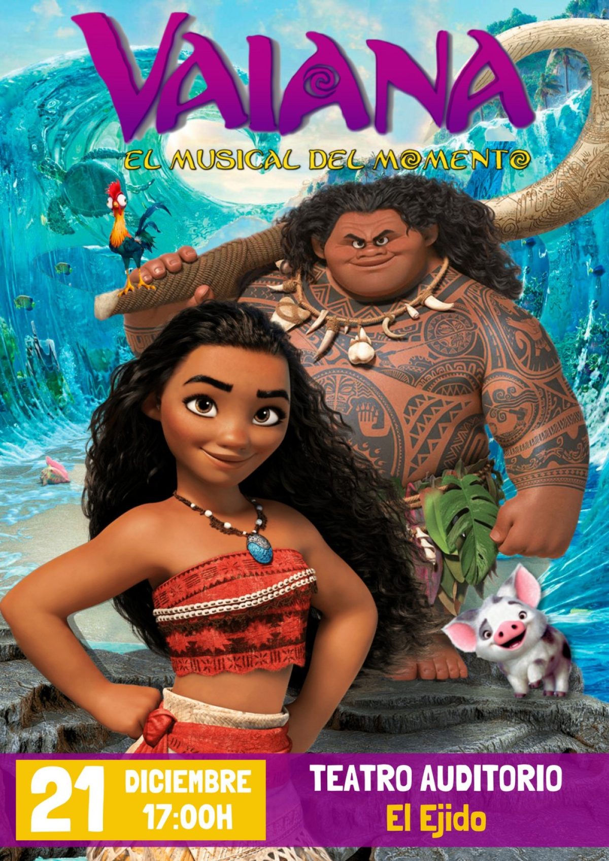 El Ejido se prepara para disfrutar de una emocionante aventura familiar con \'Vaiana-El Musical del Momento\'